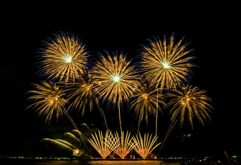 Firework Festival at Pattaya City in Thailand that established every year at the end on the month of November during 26 - 29.