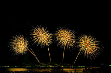 Firework Festival at Pattaya City in Thailand that established every year at the end on the month of November during 26 - 29.