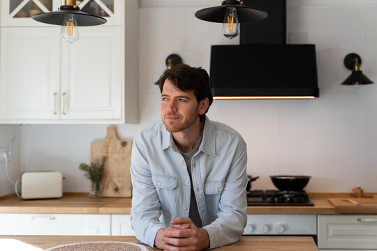 Portrait of confident man at home