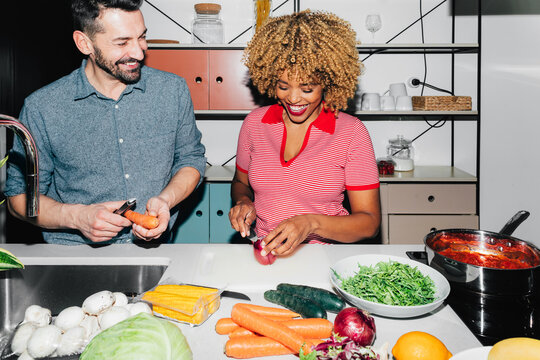 Couple Cooking Together