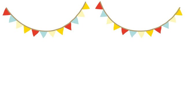 ガーランドが上からおりてくるアニメーション（背景透過）