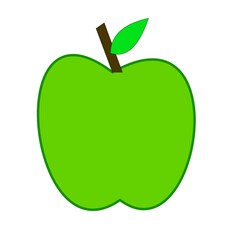 green apple isolated on white