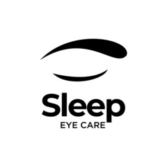 sleep eye care logo, creative abstract eye closed vector