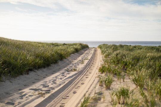 Sandy Road to beach at Race Point Cape cod Provincetown 
