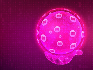 2d illustration abstract world concept