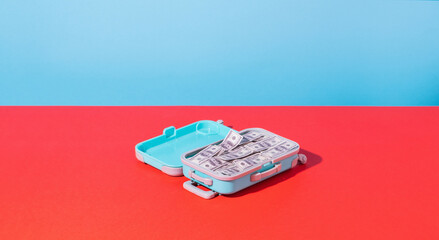 Smuggling Suitcase/luggage  full of money/dollar bills