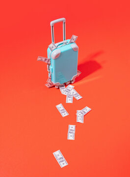 Smuggling Suitcase/luggage  full of money/dollar bills