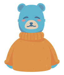 bear with sweater