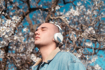 Man listening to music