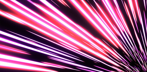 Radial light. Digital space. High speed, speed of sound, background with a sense of speed. technology.