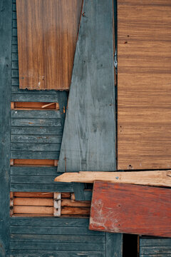 boarded up doors