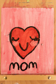 Happy heart painting for mom