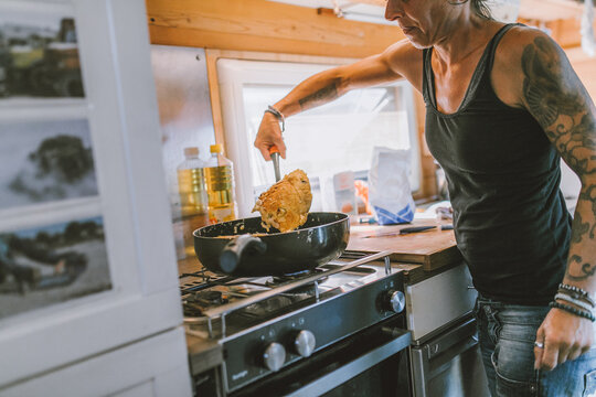 mother making dinner