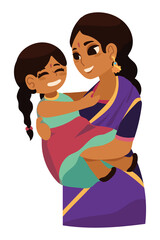 hindu mother and daughter