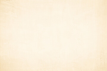 Old concrete wall texture background. Close up retro plain cream color cement material brown paper design element concept.