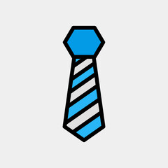 Necktie icon in filled line style, use for website mobile app presentation