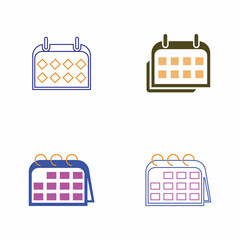 Calendar icon illustration vector background