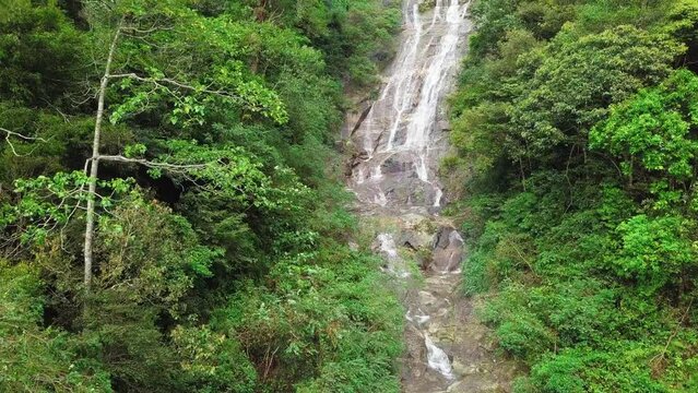 lila sawan waterfall in khaoluang nature park, thailand