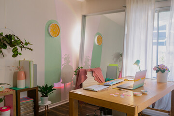 Girly office interior design