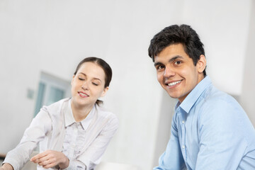 Fototapeta premium portrait of a young man at a business meeting
