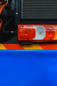 The tail light of a special vehicle.