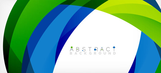 Color circle shapes, minimal geometric background. Trendy dynamic composition. Vector Illustration For Wallpaper, Banner, Background, Landing Page