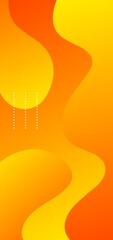 Orange and yellow abstract fluid mobile wallpaper. Abstract background with geometric shapes. 