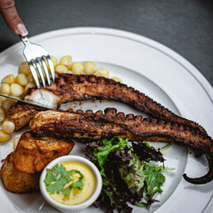 grilled salmon steak
