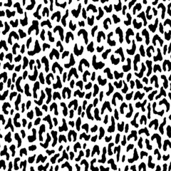 Abstract modern leopard seamless pattern. Animals trendy background. Black and white decorative vector stock illustration for print, fabric, textile. Modern monochrome ornament of stylized skin