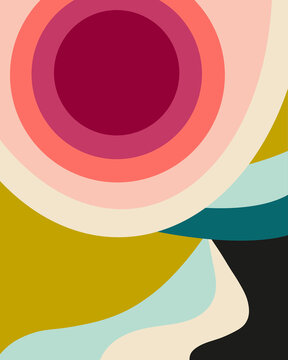 Boldly Colored Circular Graphic Design