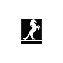 horse logo vector emblem template