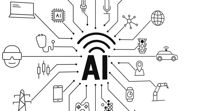 Artificial intelligence connecting everything, Future concept