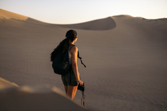 Photographer in the desert