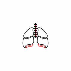 Lung health medical logo template icon Image