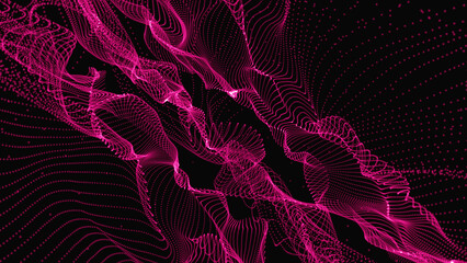 pink impulses banner  horizontal background with pink abstraction