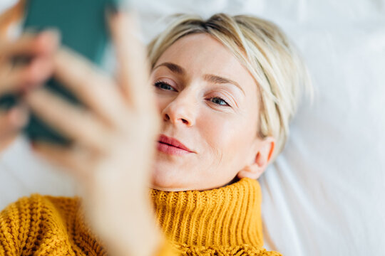 Woman Using Mobile Phone