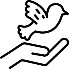 Black line icon for Cruelty free