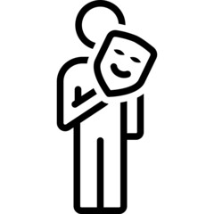 Black line icon for Role