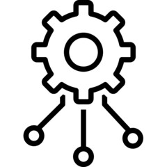 Black line icon for Rpa