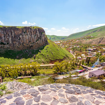 View from the ruins of the fortress in Bjni. Armenia