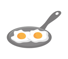 fried eggs in saucepan