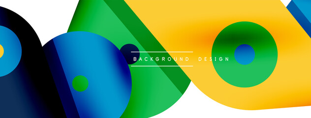 Minimal geometric wallpaper. Creative abstract background. Simple forms lines and circle composition vector illustration for wallpaper banner background or landing page