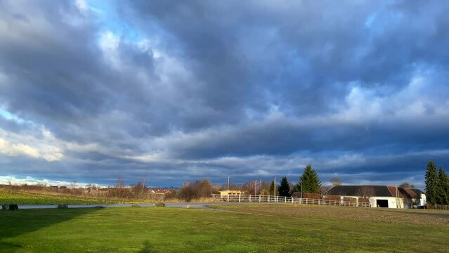 Austrian county side on a winter day