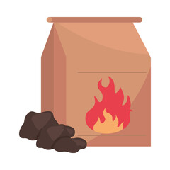 charcoal in paper bag