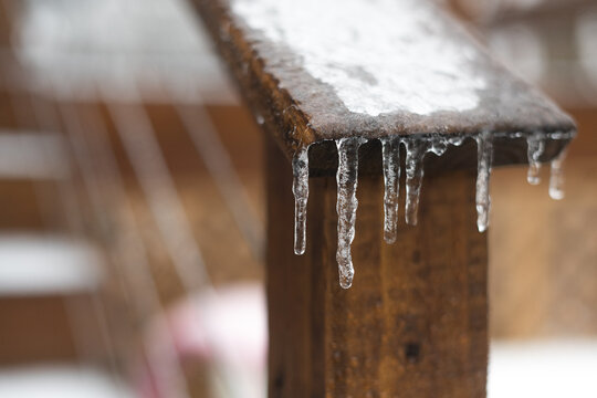 Icicles hanging