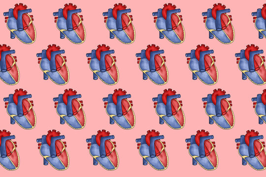 Human Hearts pattern illustration