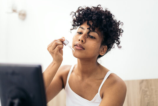 Skin care routine in the morning