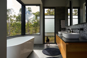Styled bathroom interior