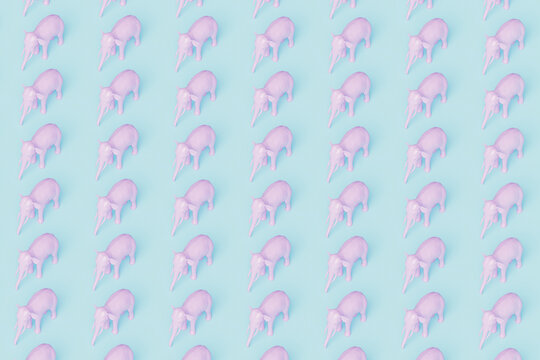 Repeating patterns: pink elephants
