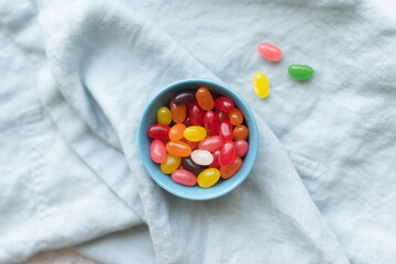 Jelly beans in a car